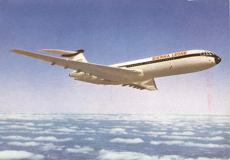 Sierra Leone VC10 AI 1 Airline Aircraft Postcards